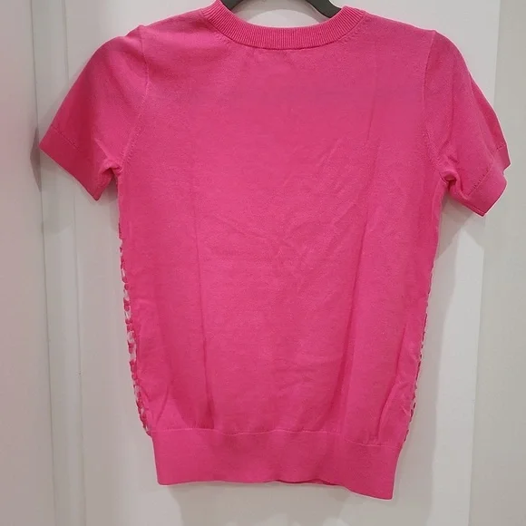 Kate Spade Pink Floral Top with sheer panel sz XS - Picture 10 of 15